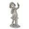 Northlight; 18" Distressed Gray Girl with Cell Phone Solar Powered LED Outdoor Garden Statue; Category:Spring Tabletop Decor; Image:2